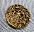 Large Vintage Antique Pierced Filigree Twinkle Button