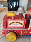 Vintage Winky Blinky Fire Truck  200 Fisher Price 1950 s Pull Toy