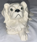 Vintage Alberta   s Mold White Pekingese Ceramic Figurine