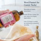 Heritage Store Wool Flannel For Castor Oil Pack Wrap 12x27 In