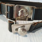 2 X Scout Belts Brown Leather Metal Buckle Vintage 1 X 2005 Canadian Expo