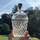 Antique Flask - Pattern Slug Plate Label Whiskey Bottle Not Embossed But Nice 