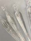 Glass Icicle Christmas Tree Ornaments Handmade Blown Unique Set 10 New W Box
