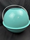 Vtg Blue Picnic party camping Ball Guzzini Retro  1970s  With Matching Plates 