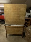 1915 Hoosier Style Wooden Kitchen Cabinet With Metal Flour Bin  Enamel Top