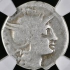 Roman Republic Silver Denarius 206bc-200bc Ngc Graded Coin Roma Dual Horsemen