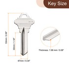 50pcs Key Blanks Sc4 Brass Key Blanks Lightweight Uncut For House Door  Silver