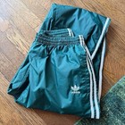 Adidas 80s Vintage 3-stripe Dark Green Nylon Jogger Pants Xl