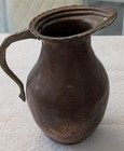 Vintage Hand-engraved Copper Pitcher  Persian turkish Style  10  Tall