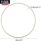 8 Pcs Metal Floral Hoops Wreath 12 Inch Dream Catcher Macrame Rings For Wedding