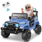 Blue 12v Kids Car Power Wheels Ride-on Truck With Remote Control   Led