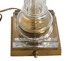 Brass And Crystal Corinthian Column Table Lamp