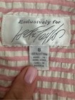 Vintage Lord   Taylor Pink White Seersucker Button Up Shirt 8