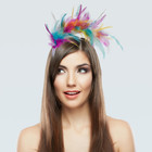 1920s Feather Fascinator Headband For Women Kentucky Derby Headpiece Fascinator 