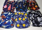 Alvababy Reusable Cloth Diapers 6 Pack   12 Inserts One Size Space Prints