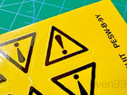 Lot 10pcs Panduit Iso Warning Symbol  Exclamation Mark Vinyl Caution Decal label
