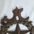 Antique Cast Iron Laurel Wreath Star Architectural Applique Victorian Salvage