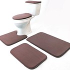  Memory Foam Bathroom Mat Set 3 Piece And Toilet Lid Cover Tank Rug Combo For 