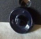 Bb Snare Drum Vintage Navy Blue Glass Button Small 11 16 