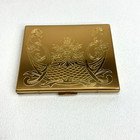 Elgin American Powder Compact Unused Original Pouch Gold Tone  Vintage Art Deco 