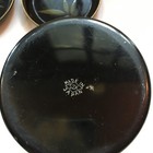Made In Japan Szk Vintage Black Laquer Coaster Set Of 4 In Nesting Box