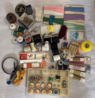 Vintage Mcm Sewing Box Wilson Wil-hold Red Storage Filled With Thread   Notions