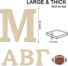 12 Inch Large Wooden Greek Letters  Unfinished Big Wood Letters For Wall Decor  