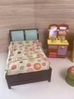 Vintage Fisher-price Loving Family Toy Lot Of Furniture Mattel Dollhouse Bedroom