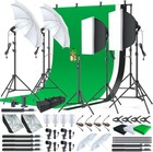 Store Photo Video Studio Light Kit Am169 - Including 3 Color Backdrops Black    
