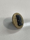 Antique Brass And Glass Cameo Roman Button  5 8    Nice Detail
