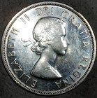 1958 Canada One 1 Dollar   1  Bu 80  Silver British Colombia Queen Elizabeth Ii