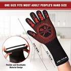 Bbq Gloves  1472    Extreme Heat Resistant Gloves Washable Long Silicone