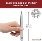 Professional Tweezers Slant Tip - Etched Tip Brow And Eyebrow Tool For Men
