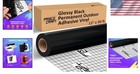 Glossy Black Permanent Vinyl Sheets - Waterproof   Weather-resistant 12    X 30 Ft