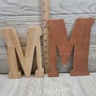 Artminds Wooden Letter M Wall Decor Brown Natural Wood 8 Inch Set Of 2