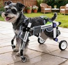 Letpetrun 4-wheel Adjustable Dog Wheelchair Full Body Support Pet Cart- Size Xs