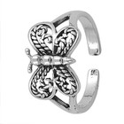 Silver Butterfly Toe Ring Sterling Silver 925 Best Deal Beach Plain Jewelry Gift