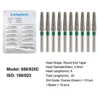 Dental Diamond Burs Fg Round End Taper Football Fine Coarse 856 850 High Speed