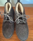 New Men s Size 9 Ugg Neumel Dark Gray Shaggy Suede Chukka Boot   sold Out 