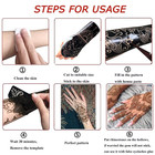 Temporary Reusable Indian Henna Tattoo Stencils For Diy Face Body
