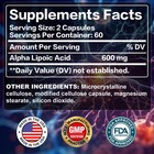 Alpha Lipoic Acid Capsules 600mg - Blood Sugar Support  Anti-inflammatory