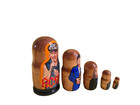 Ac dc Nesting Doll russia 5-pc Set 4 5  Tall wood new 