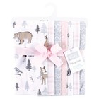Hudson Baby Infant Girl Cotton Flannel Burp Cloths  Winter Forest  One Size