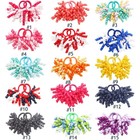 30pcs Baby Girl Hair Ties Colorful Curly Korker Bow Grosgrain Ribbon Hair Bow 