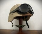 Genuine Desert Storm Us Army Combat Helmet - Made W kevlar   Goggles - Gentex