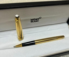 2026 Montblanc Meisterst  ck Gold Trim Rollerpoint Pen Luxury New Gift Full Box