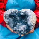 5 63lb Natural Blue Celestite Geode Quartz Crystal Mineral Specimen Healing