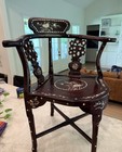 Chinese Rosewood Corner Chairs With Mother-of-pearl Inlay