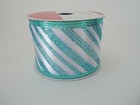 New Celebrate It Lot Of 3 Blue   White Sparkle Wired Ribbon 2 5  X 20 