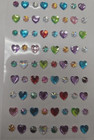 Craftbuddyus 96pcs Mixed Heart flower Self Adhesive Rhinestone Gems   Craft